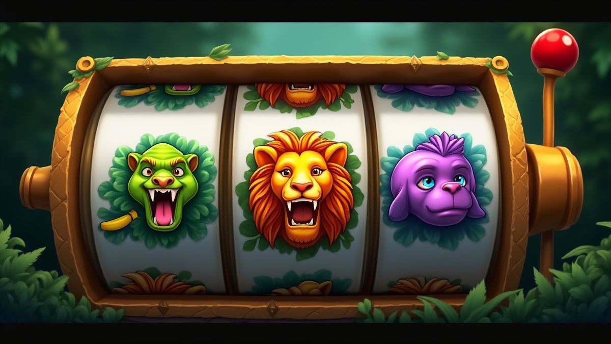 Rouleaux tournants avec des symboles de la jungle.