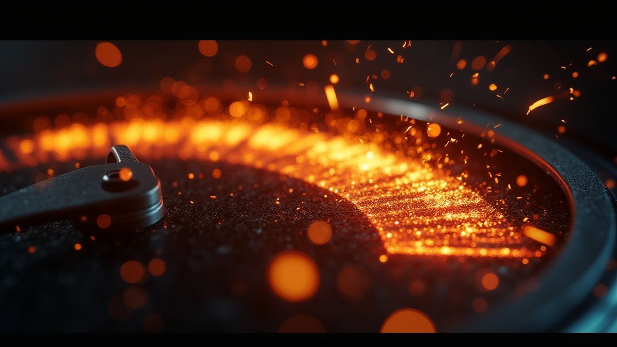 Compteur de multiplicateur brillant avec des étincelles et des textures métalliques.