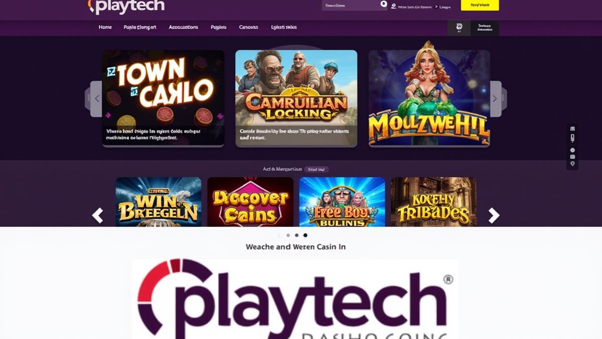 Casino-Website mit Playtech-Spielen.