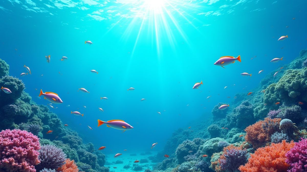 Un mer des Caraïbes vibrant avec des poissons colorés et des récifs coralliens sous l'eau.