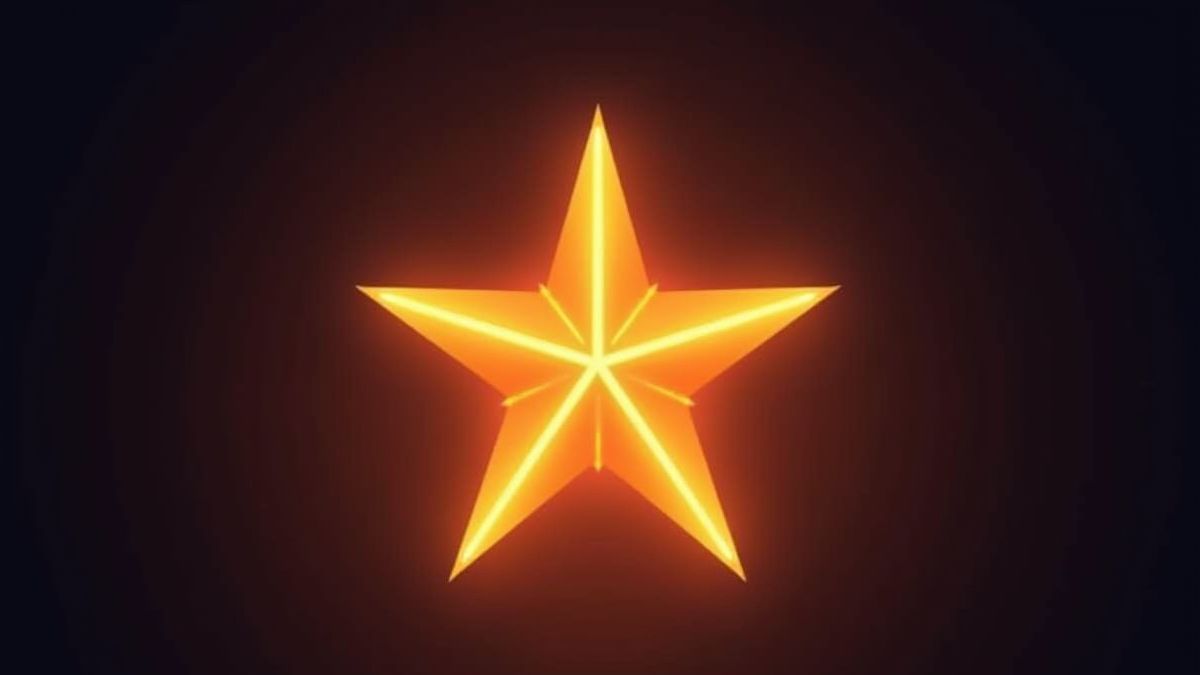 Símbolo de estrella brillante en un fondo de casino minimalista.