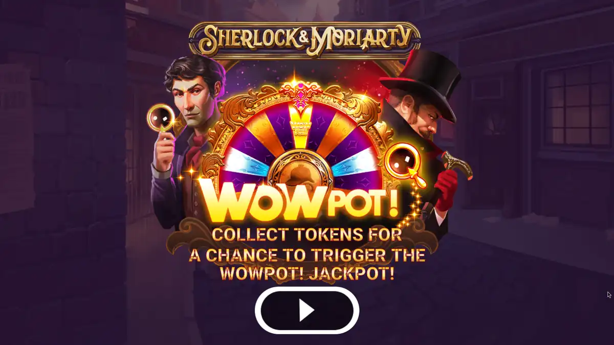 WowPot-Jackpot-Rad von Sherlock and Moriarty WowPot mit Lupen-Token