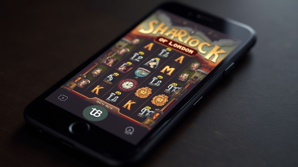 Interface van de slot Sherlock van Londen op een mobiel.