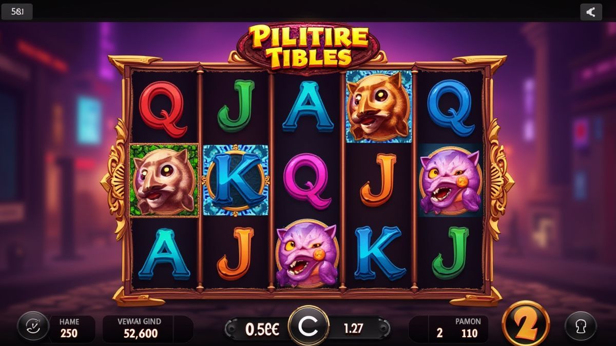 Digital slot interface with reels and highlighted paylines