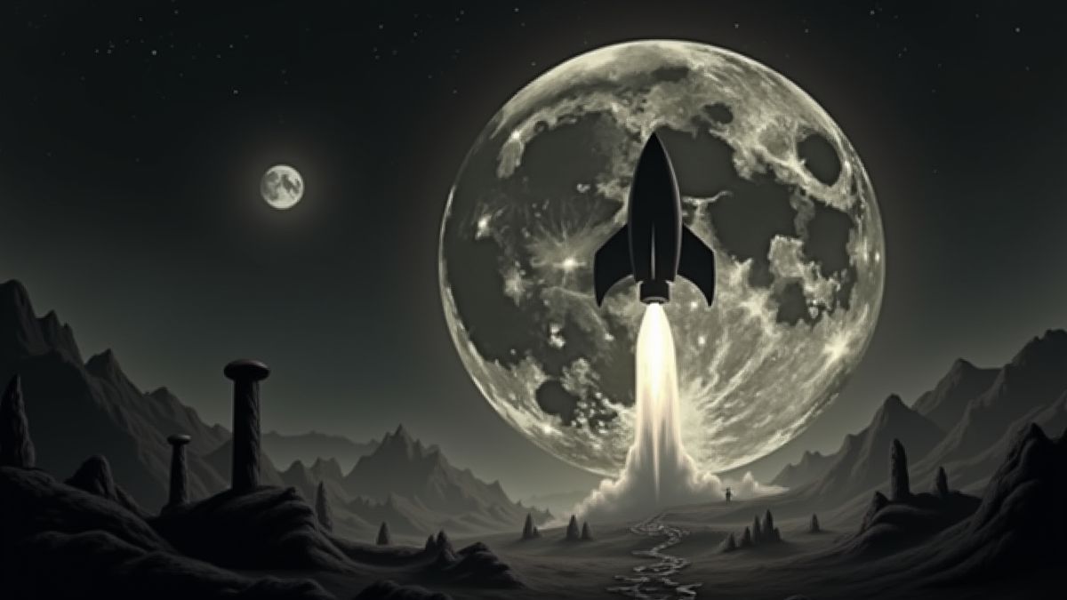 La famosa escena de la luna y el cohete, homenaje al cine clásico.
