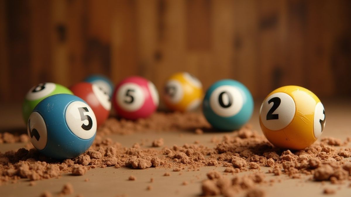 Bolas numeradas com um fundo de temática vaqueira.