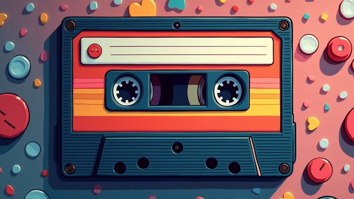 Classic 80s cassette tape