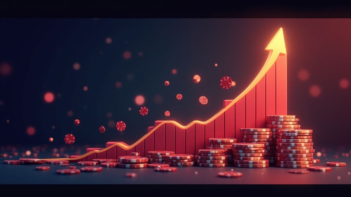 Graphique de rentabilité avec éléments de casino