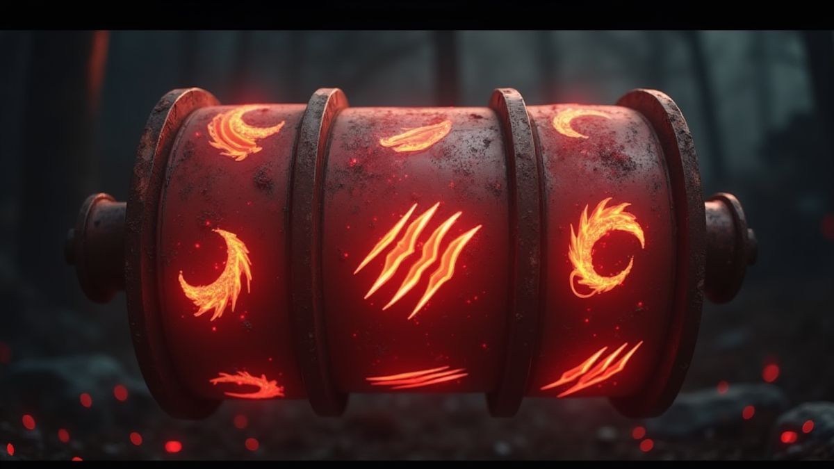 Reel with claw marks and glowing Scatter symbols.