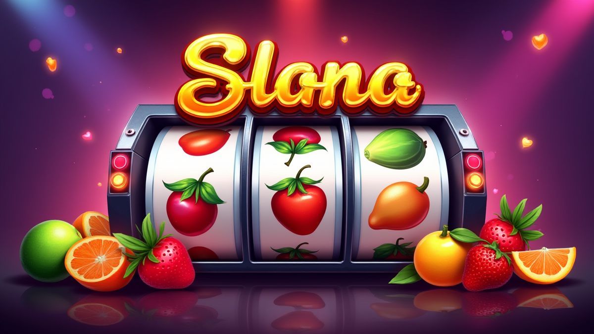 Lebendiges Früchte-Design mit Disco-Elementen um die Walzen.