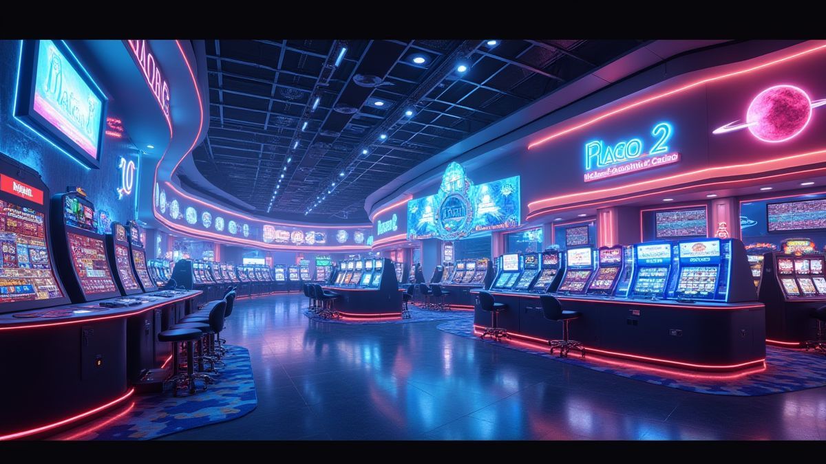 Casino futurista com temas espaciais
