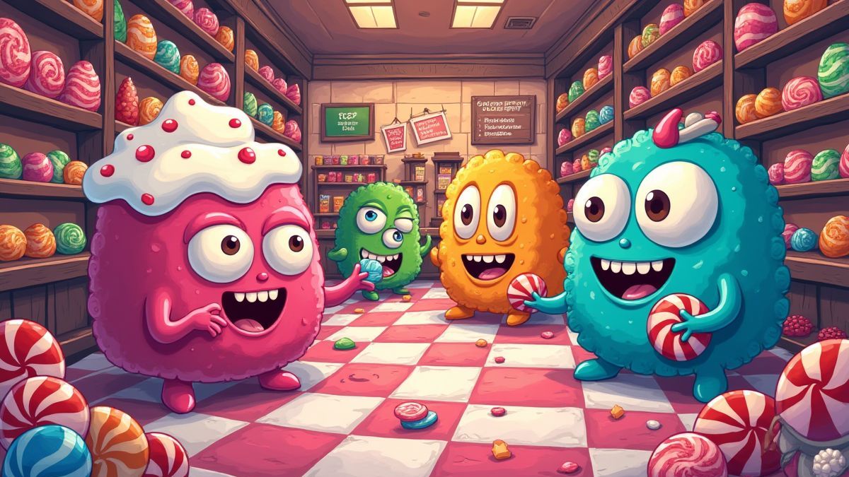 A candy store full of sweet creatures.
