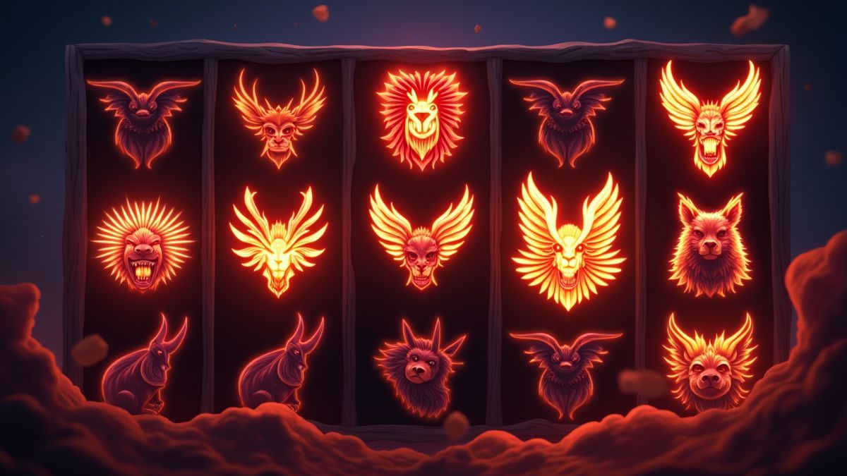 Glowing wild symbols stretching across a slot reel.