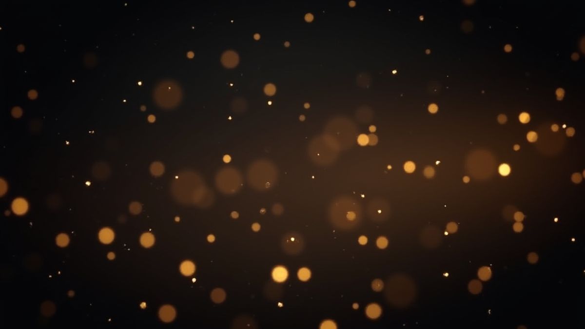 Golden stars shining in a dark sky.