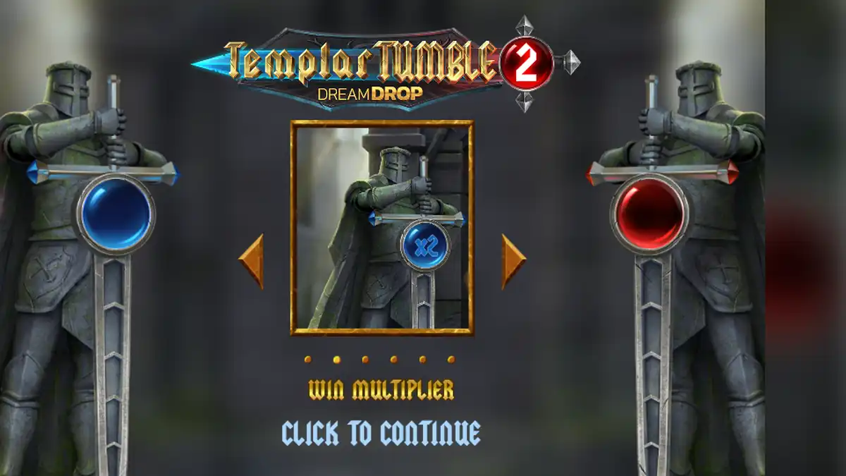 Slider de la tragaperras Templar Tumble 2 Dream Drop