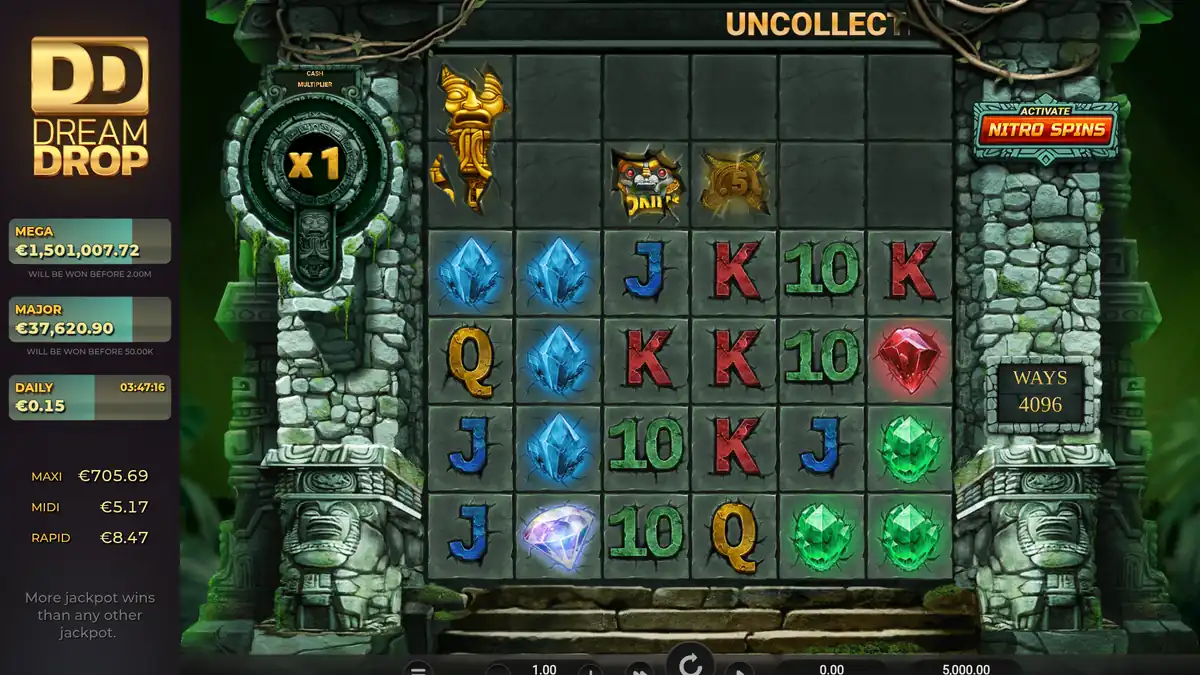 Basisspel van Temple Rush Dream Drop