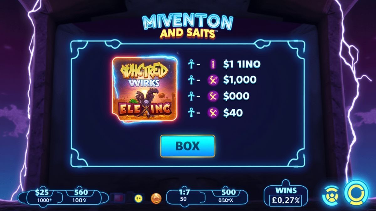 Interface de jogo de slot amigável e temática elétrica.