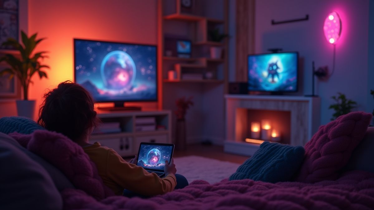 Jogador desfrutando de uma máquina caça-níqueis em um ambiente relaxado.
