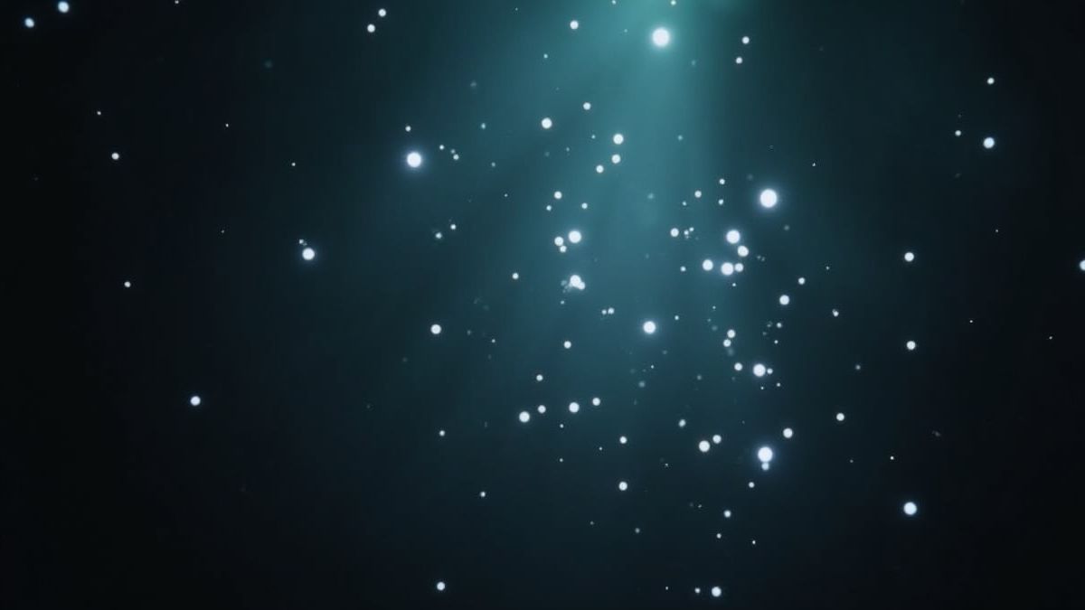 Scatter-Symbole, die in einer unheimlichen Umgebung schweben.