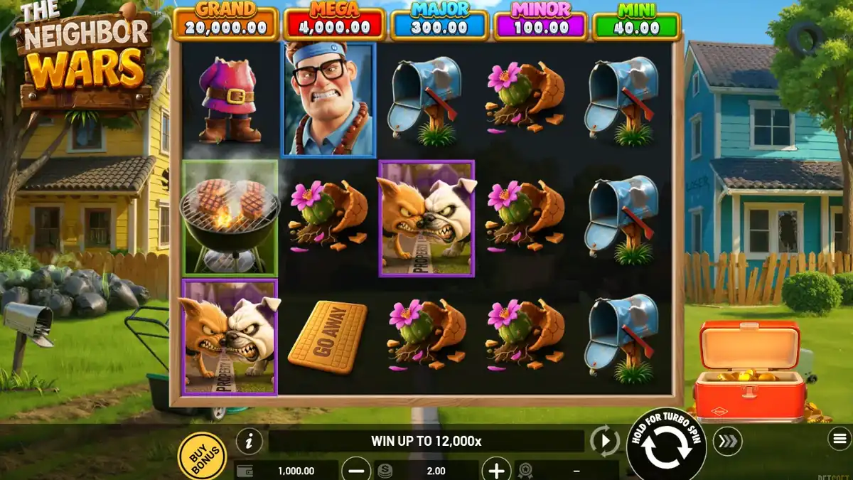 Pantalla del juego base de The Neighbor Wars