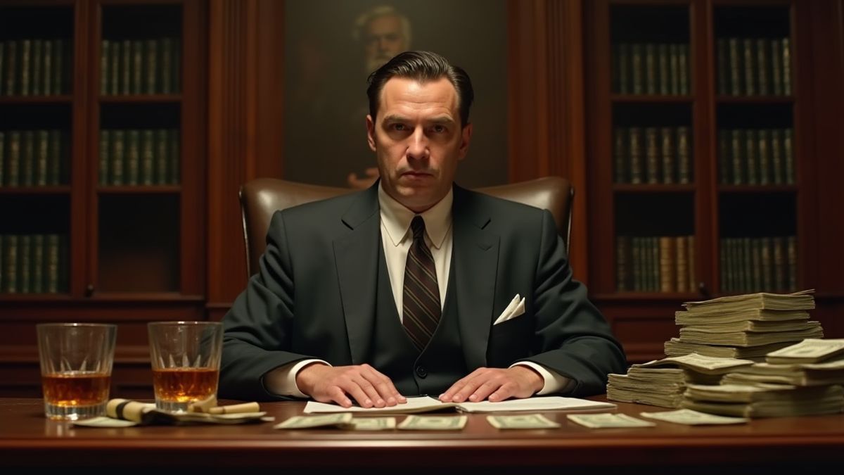 A 1920s mobster-style office