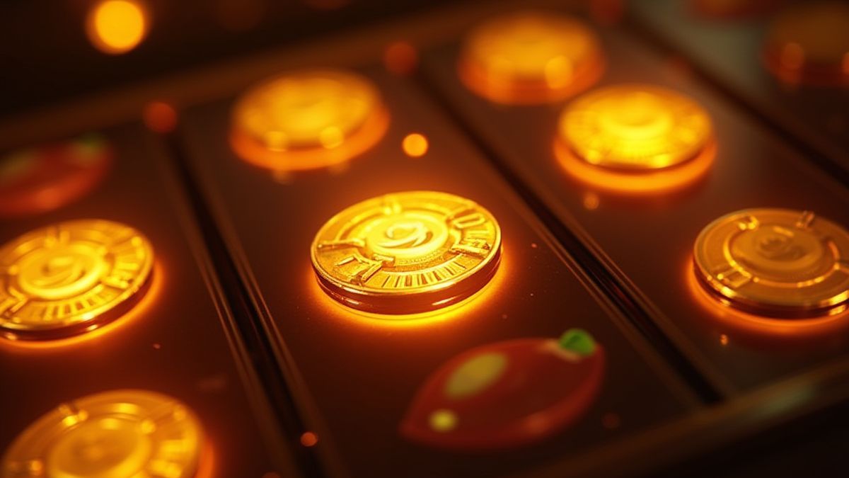 Symboles Scatter dorés brillants sur les rouleaux.