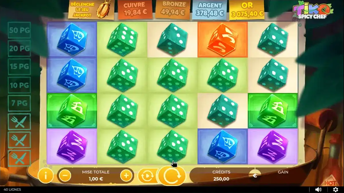 Écran du jeu de base Tiko Spicy Chef