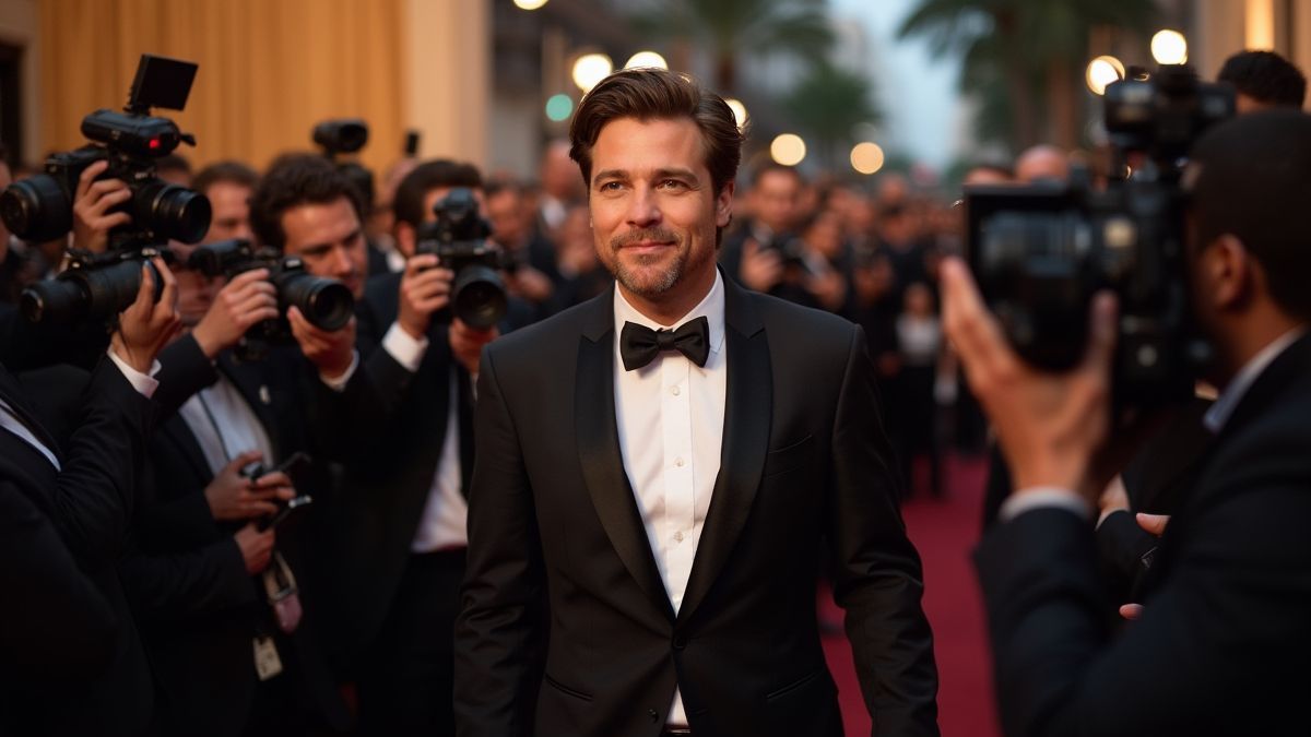 Eine Hollywoodstar umgeben von Paparazzi-Kameras.