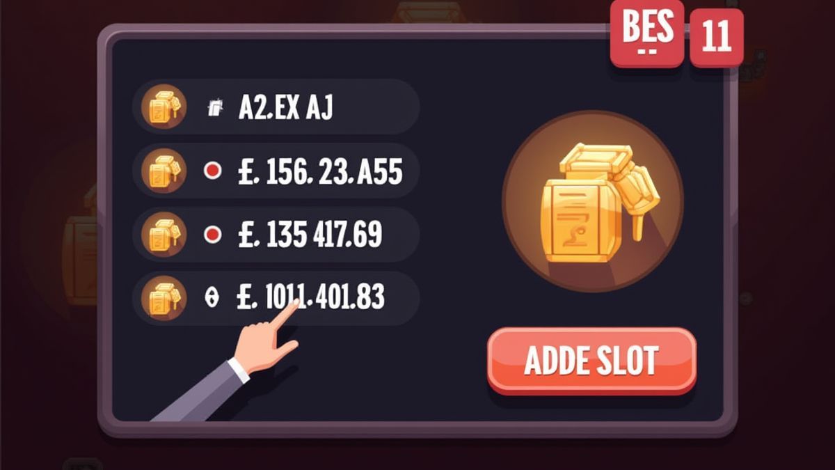 Een speler die zijn inzet aanpast en op de draai-knop drukt op een slotinterface.