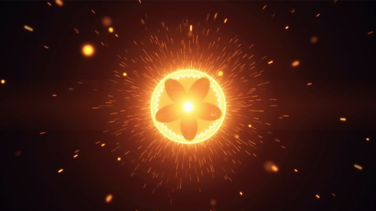 Leuchtendes Scatter-Symbol umgeben von animierten Funkeln.