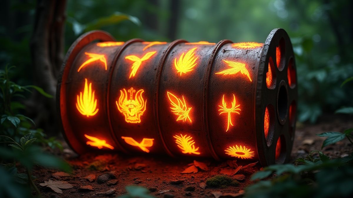 Reel filled with Wild symbols in a jungle.