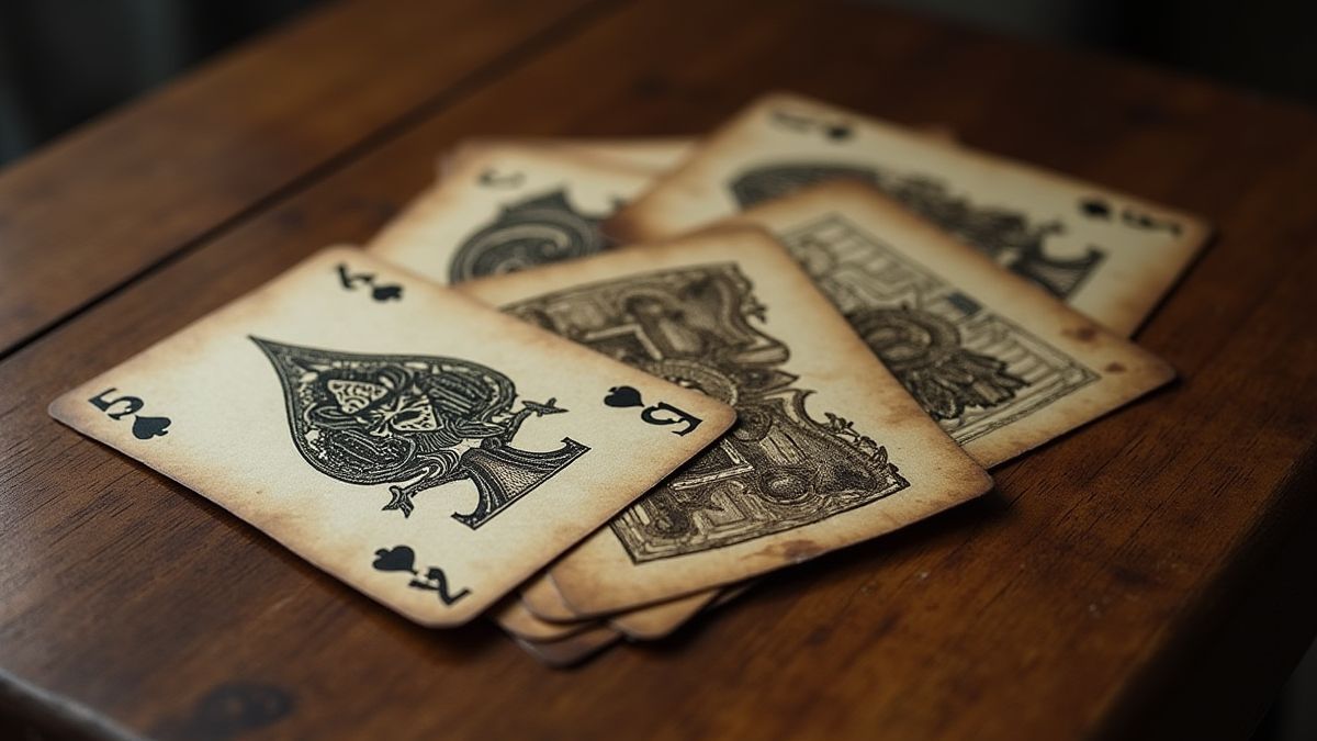 Jeu de cartes sur une table au style médiéval