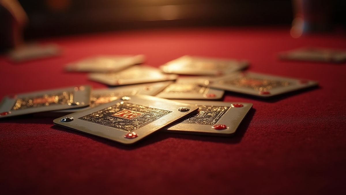 VIP-Karten auf einem luxuriösen Spieltisch