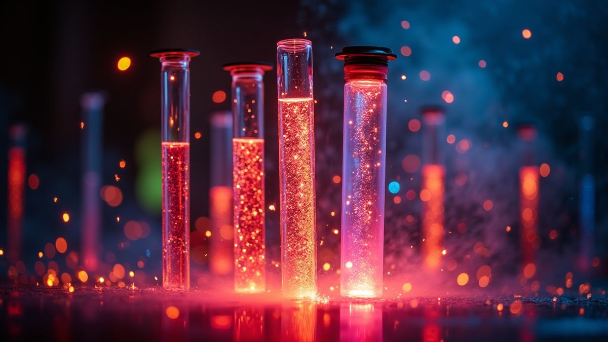 Un expérience scientifique avec des étincelles et des tubes brillants pendant une grande victoire.