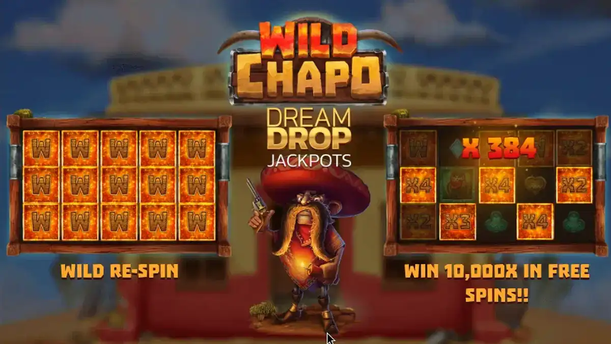 Función de jackpot de la tragamonedas Wild Chapo Dream Drop