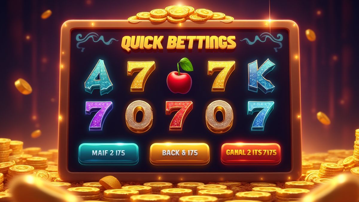 Animated betting panel with gold coins.