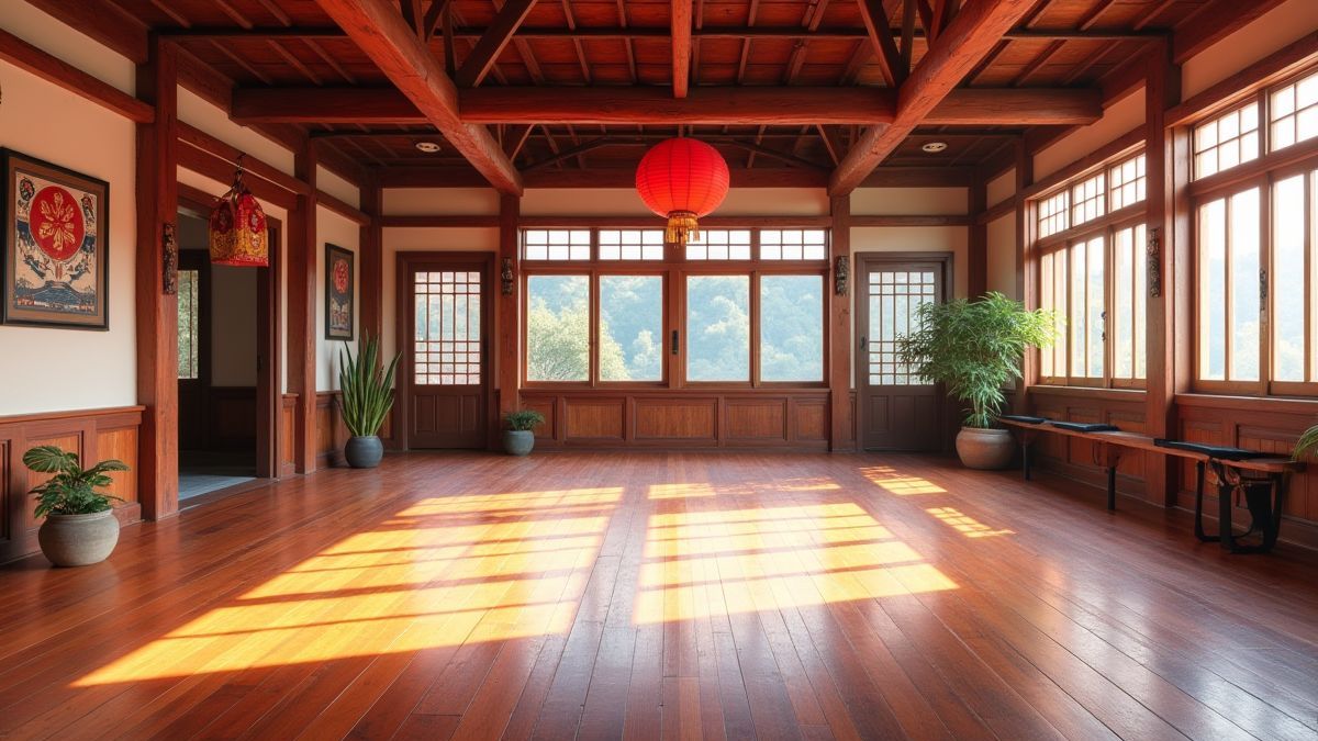 Traditional martial arts dojo