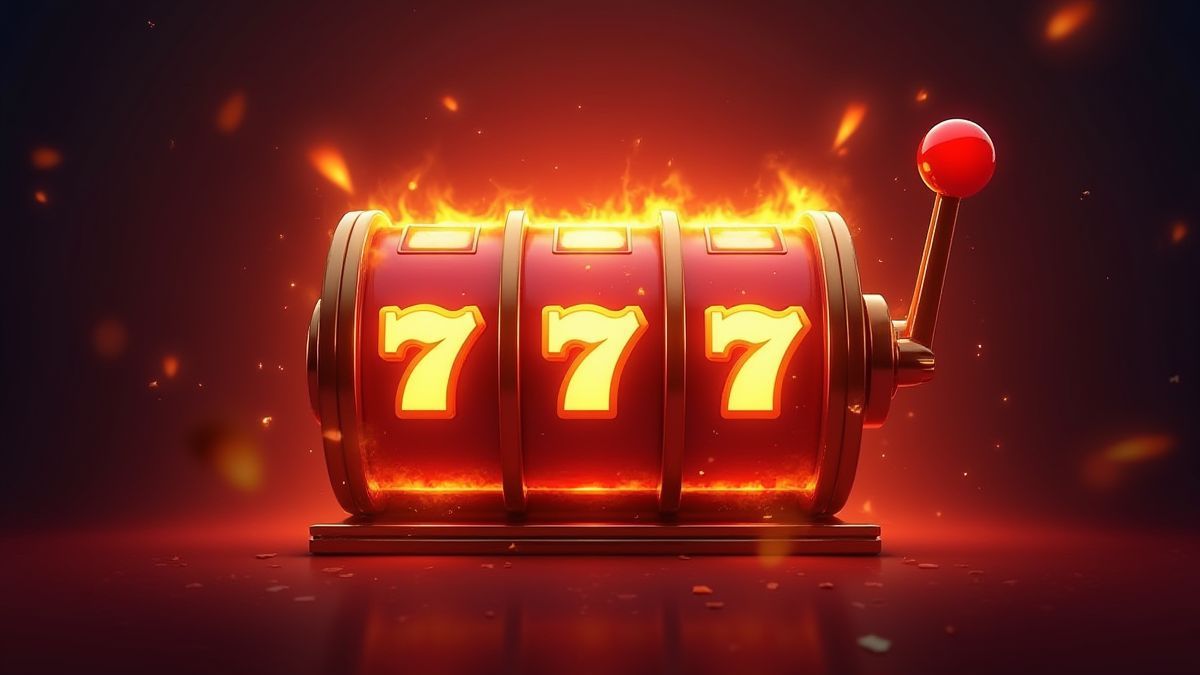 Leuchtender Spielautomat umgeben von brennenden Effekten, die das Spielerlebnis von Wild Fury hervorrufen.