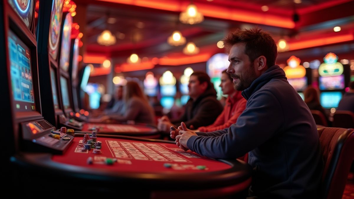 Jogadores desfrutando em um casino acolhedor.