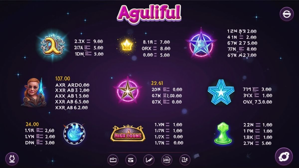 Benutzerfreundliche Slot-Oberfläche mit klaren Tasten und magischen Symbolen.