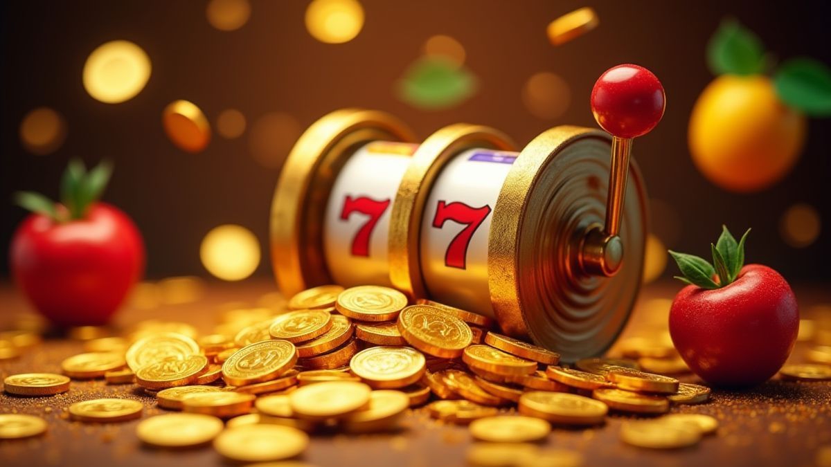 Premios en monedas doradas en el tragamonedas