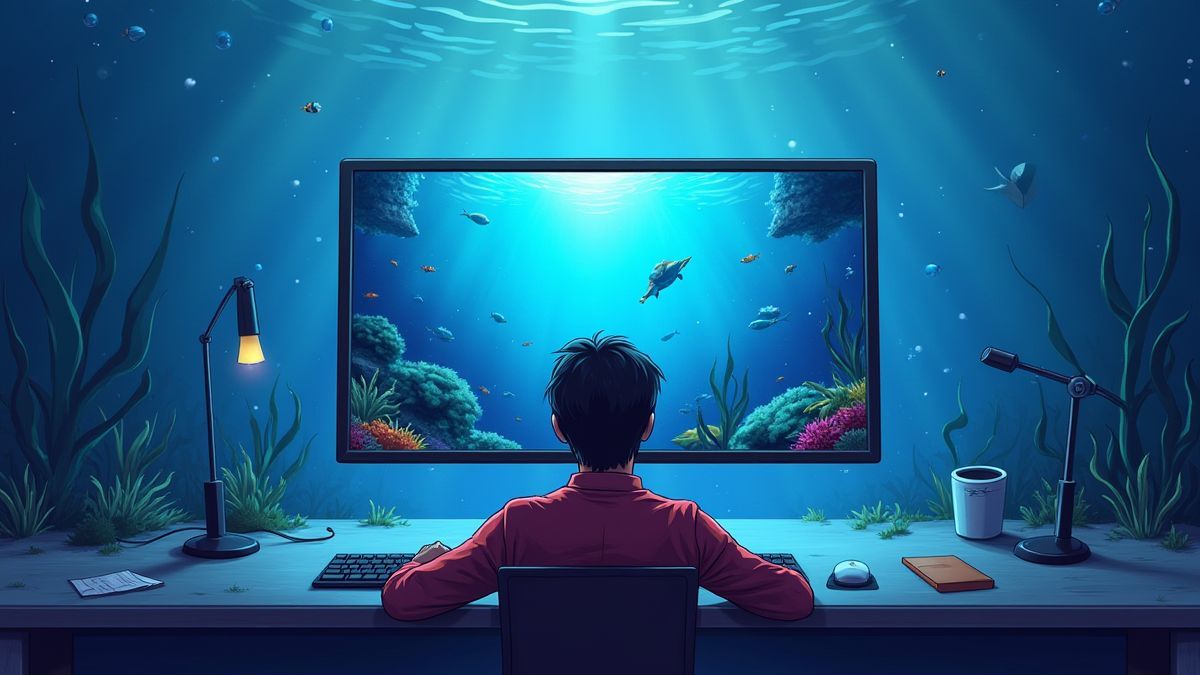 Joueur devant un écran avec la machine à sous Wild Waves