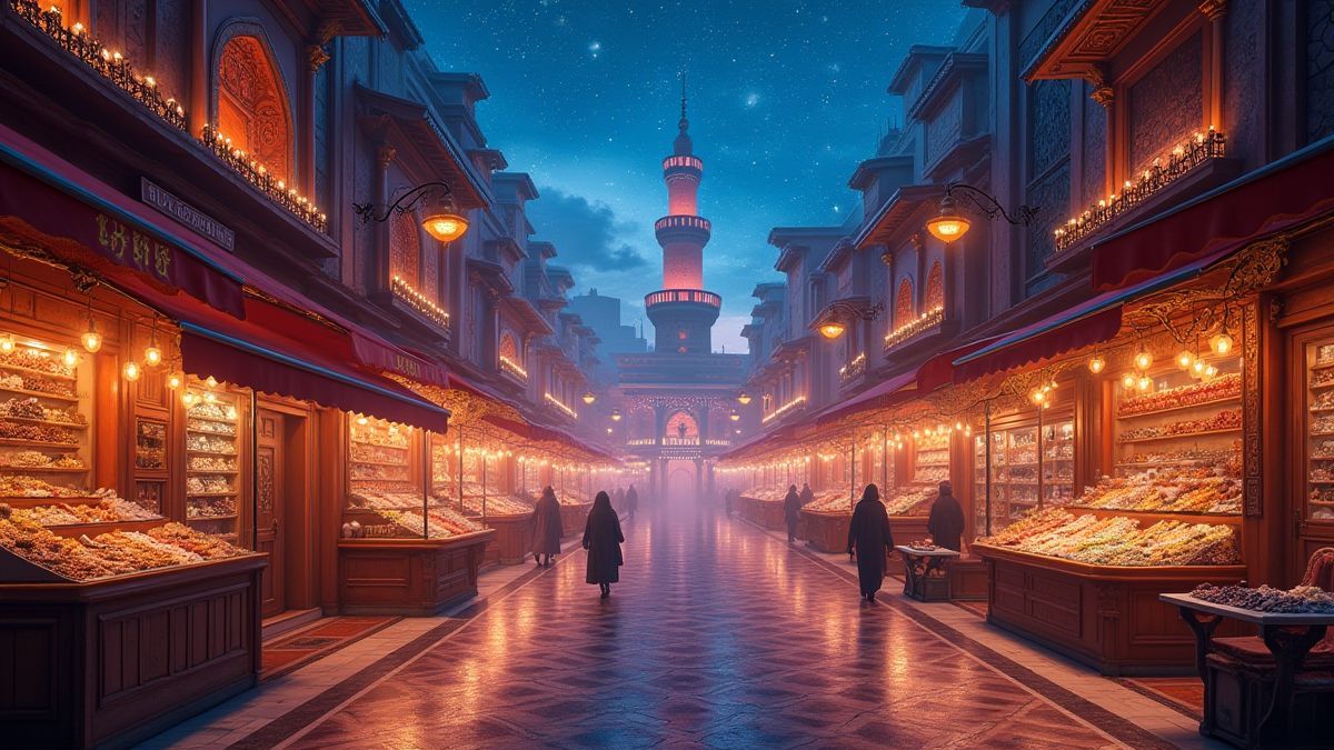 Arab market full of colors and magic.