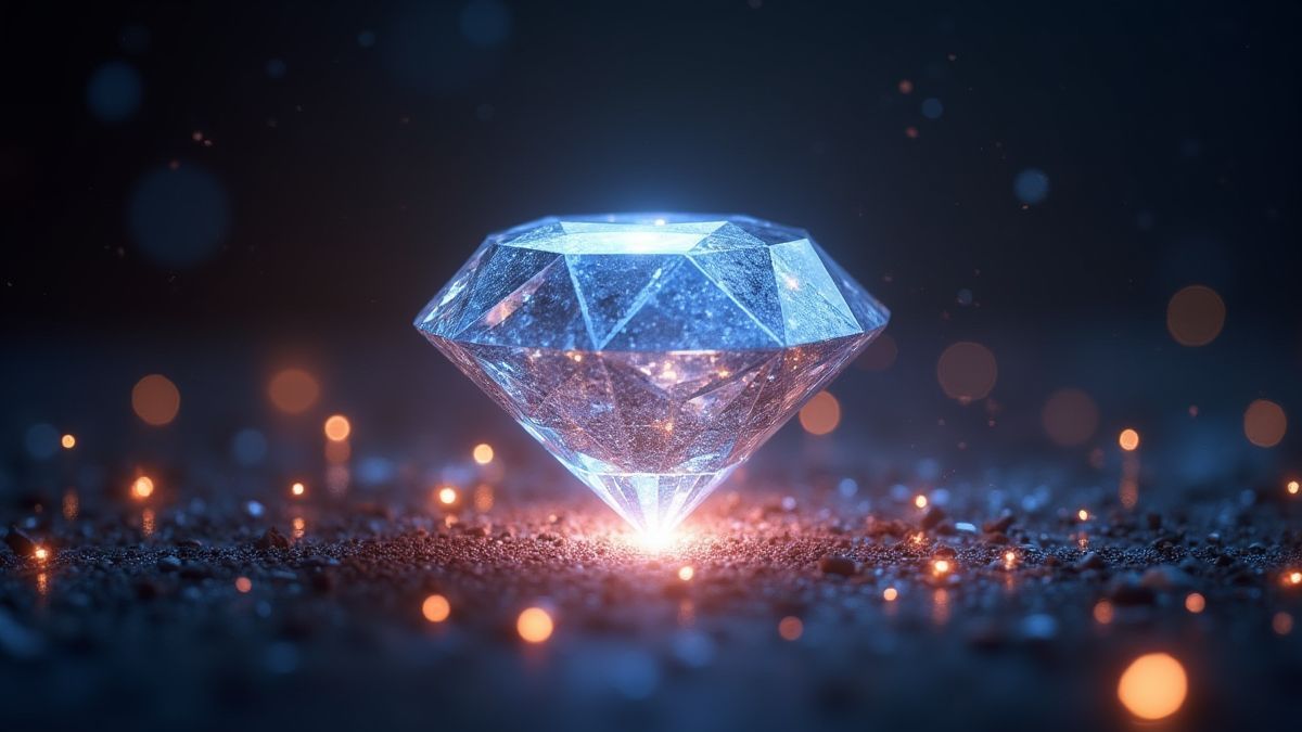 Shiny diamond in the Win Storm slot.