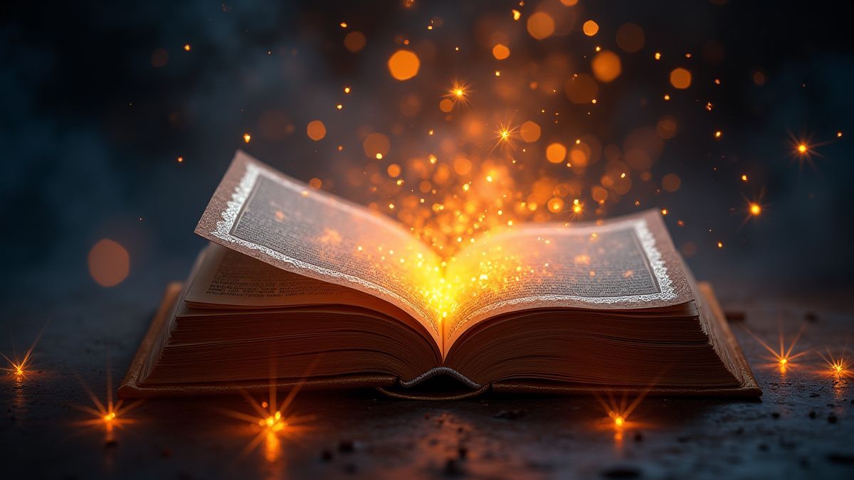 Een betoverd Boek der Toverkunsten dat straalt met magische energie.